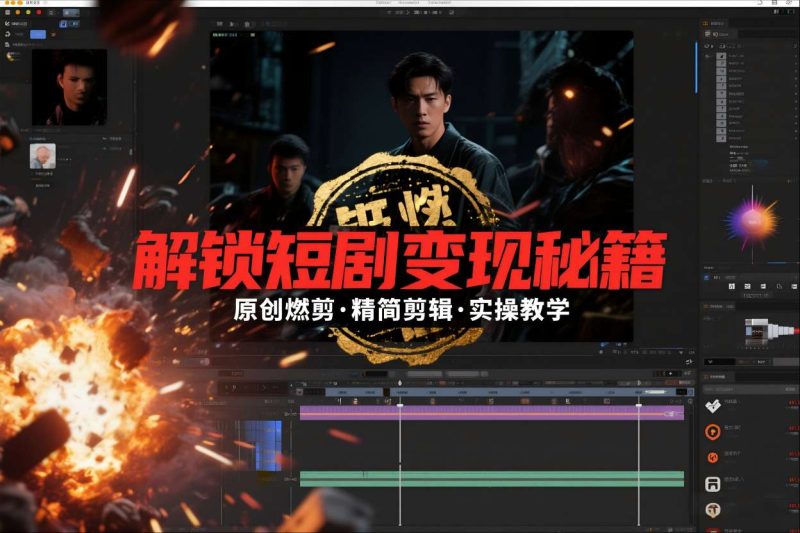 短剧拉新之原创燃剪精简剪辑实操课，解锁短剧变现秘籍祝你网-副业赚钱-互联网创业-资源整合祝你网