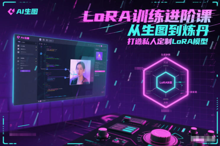 LoRA训练进阶课，从生图到炼丹，打造私人定制LoRA模型祝你网-副业赚钱-互联网创业-资源整合祝你网