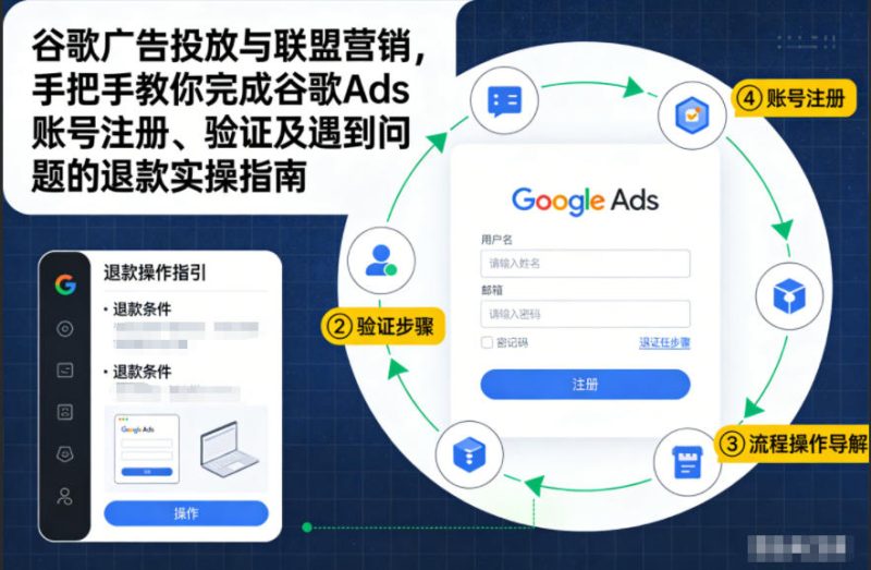 谷歌广告投放与联盟营销，手把手教你完成谷歌Ads账号注册、验证及遇到问题的退款实操指南祝你网-副业赚钱-互联网创业-资源整合祝你网
