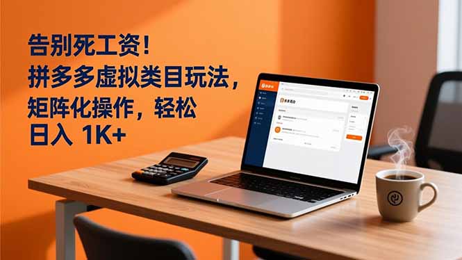 告别死工资！拼多多虚拟类目玩法，矩阵化操作，轻松日入 1K+祝你网-副业赚钱-互联网创业-资源整合祝你网