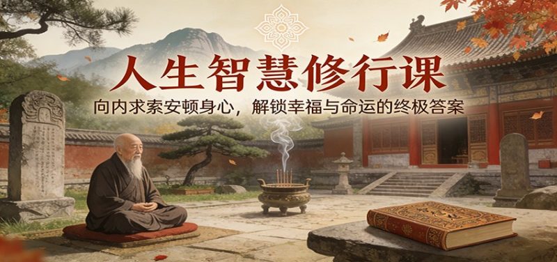 人生智慧修行课：向内求索安顿身心，解锁幸福与命运的终极答案祝你网-副业赚钱-互联网创业-资源整合祝你网