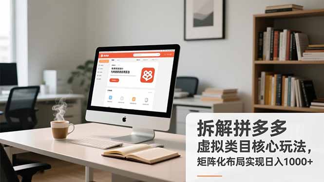 拆解拼多多虚拟类目核心玩法，矩阵化布局实现日入1000+祝你网-副业赚钱-互联网创业-资源整合祝你网
