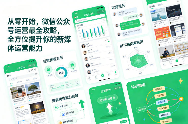 从零开始，微信公众号运营最全攻略，全方位提升你的新媒体运营能力祝你网-副业赚钱-互联网创业-资源整合祝你网