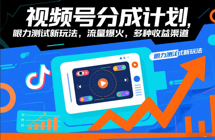 视频号分成计划，眼力测试新玩法，流量爆火，多种收益渠道祝你网-副业赚钱-互联网创业-资源整合祝你网