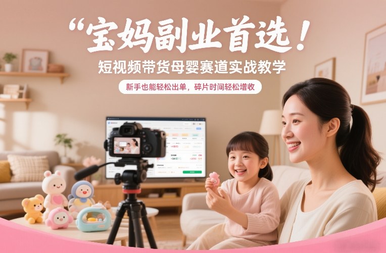 1-406.jpg 宝妈副业首选!短视频带货母婴赛道实战教学,新手也能轻松出单,碎片时间轻松增收