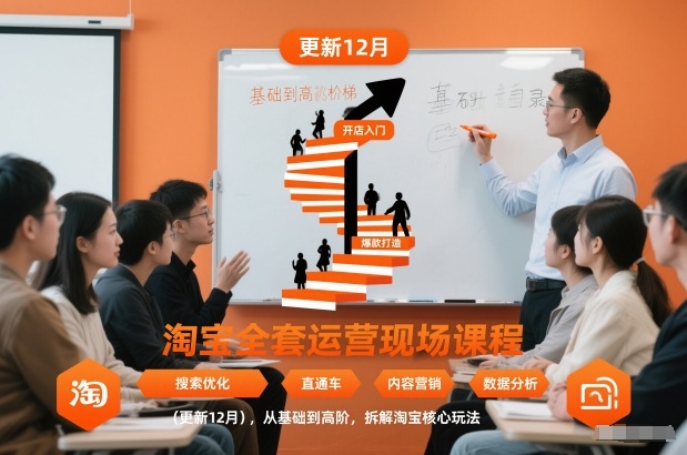 淘宝全套运营现场课程（更新26年1月），从基础到高阶，拆解淘宝核心玩法祝你网-副业赚钱-互联网创业-资源整合祝你网