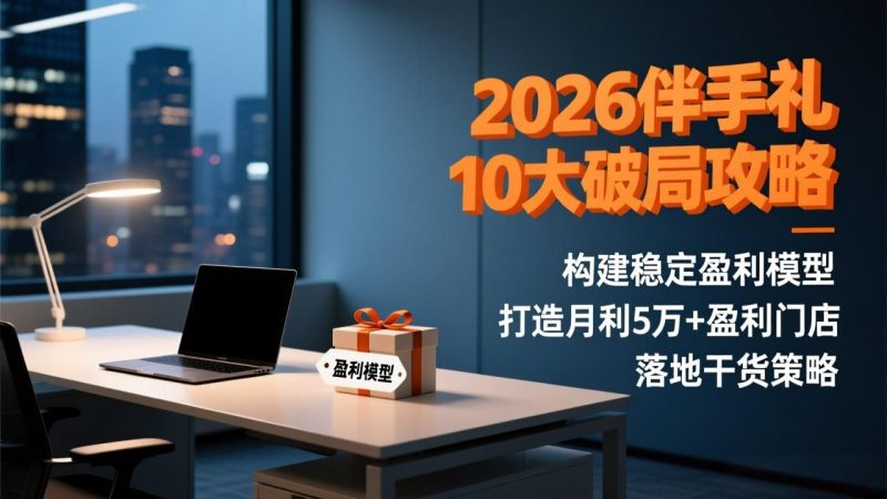 2026伴手礼10大破局攻略：构建稳定盈利模型，打造月利5万+盈利门店，落地干货策略祝你网-副业赚钱-互联网创业-资源整合祝你网