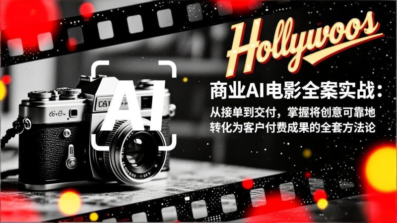商业AI电影全案实战：从接单到交付，掌握将创意可靠地转化为客户付费成果的全套方法论祝你网-副业赚钱-互联网创业-资源整合祝你网