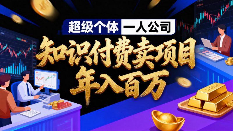 2026年“超级个体一人公司”私域卖项目年入百万，个人IP-精准引流-项目包装-转化成交祝你网-副业赚钱-互联网创业-资源整合祝你网