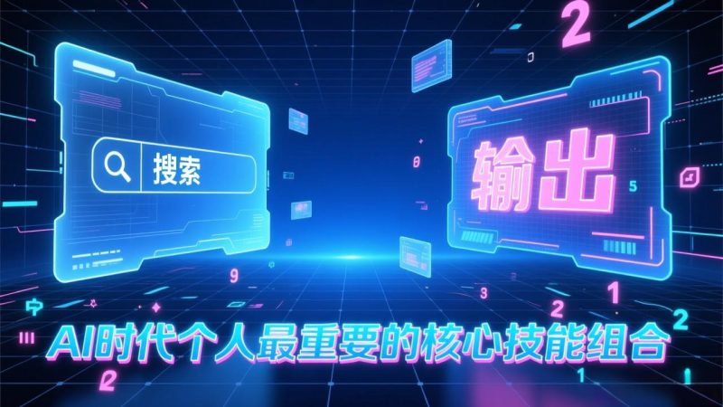 付费文章：AI时代个人最重要的核心技能组合：“输出能力”和“搜索能力”祝你网-副业赚钱-互联网创业-资源整合祝你网