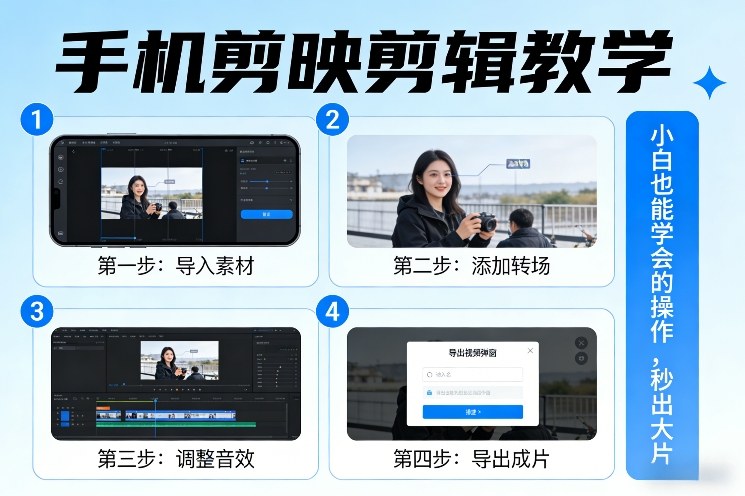 手机剪映剪辑教学，小白也能学会的操作，秒出大片祝你网-副业赚钱-互联网创业-资源整合祝你网