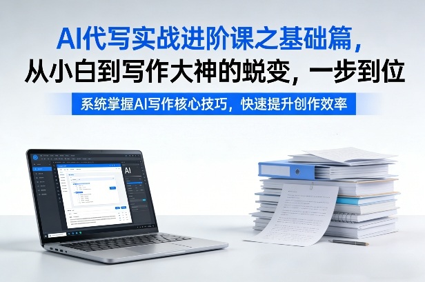 AI代写实战进阶课之基础篇，从小白到写作大神的蜕变，一步到位祝你网-副业赚钱-互联网创业-资源整合祝你网