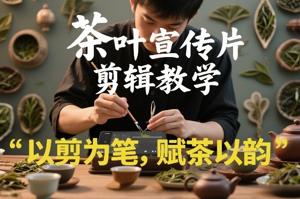 茶叶宣传片剪辑教学，以剪为笔，赋茶以韵，新手也能拍出高级感祝你网-副业赚钱-互联网创业-资源整合祝你网