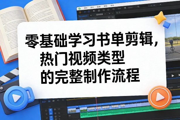 零基础学习书单剪辑，热门视频类型的完整制作流程（更新2026）祝你网-副业赚钱-互联网创业-资源整合祝你网