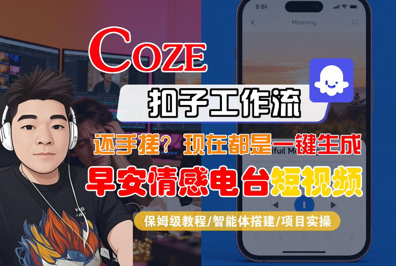 1-304.jpg 【Coze工作流搭建实操教程】【coze】早安情感电台日签视频还在手动做?用扣子工作流自动生成,省时90%