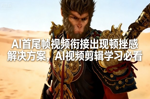 AI首尾帧视频衔接出现顿挫感解决方案，AI视频剪辑学习必看祝你网-副业赚钱-互联网创业-资源整合祝你网