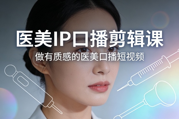 医美IP口播剪辑课，做有质感的医美口播短视频祝你网-副业赚钱-互联网创业-资源整合祝你网