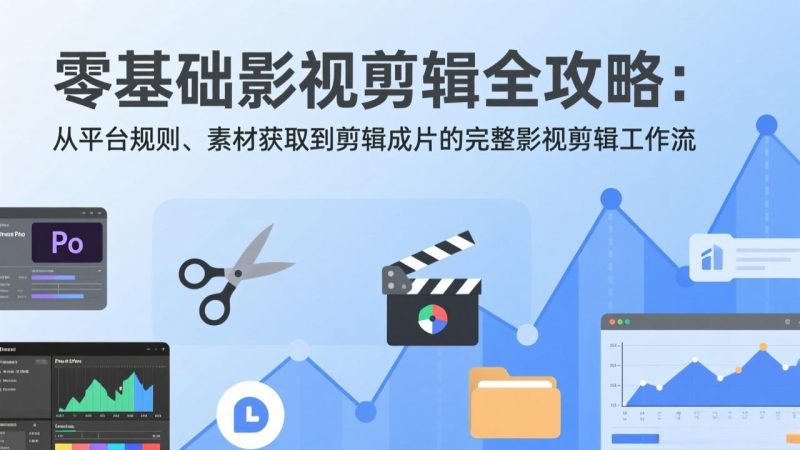 零基础影视剪辑全攻略：从平台规则、素材获取到剪辑成片的完整影视剪辑工作流祝你网-副业赚钱-互联网创业-资源整合祝你网