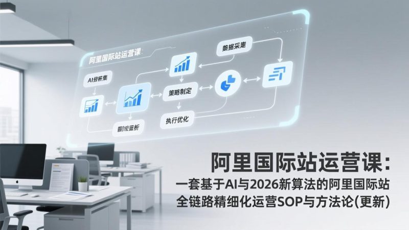阿里国际站运营课：一套基于AI与2026新算法的阿里国际站全链路精细化运营SOP与方法论(更新祝你网-副业赚钱-互联网创业-资源整合祝你网