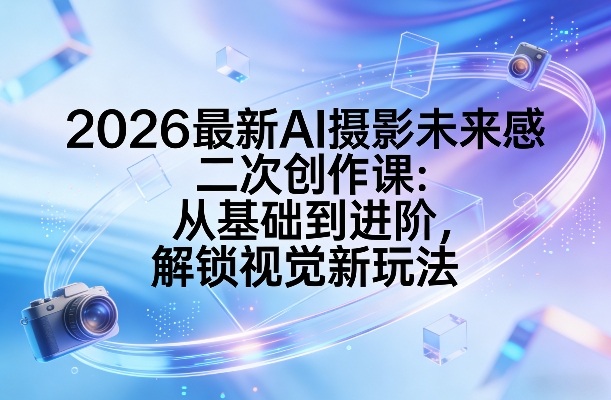 2026最新AI摄影未来感二次创作课：从基础到进阶，解锁视觉新玩法祝你网-副业赚钱-互联网创业-资源整合祝你网