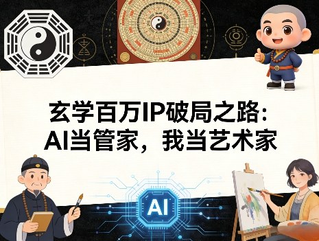 玄学百万IP破局之路：AI当管家，我当艺术家祝你网-副业赚钱-互联网创业-资源整合祝你网