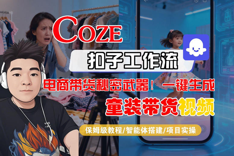 1-35.jpg Coze智能体工作流一键生成“童装带货“短视频,全流程保姆级教学