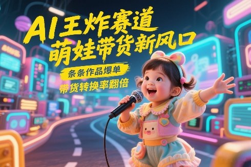 AI王炸赛道，萌娃带货新风口，条条作品爆单，带货转换率翻倍，核心逻辑拆解祝你网-副业赚钱-互联网创业-资源整合祝你网