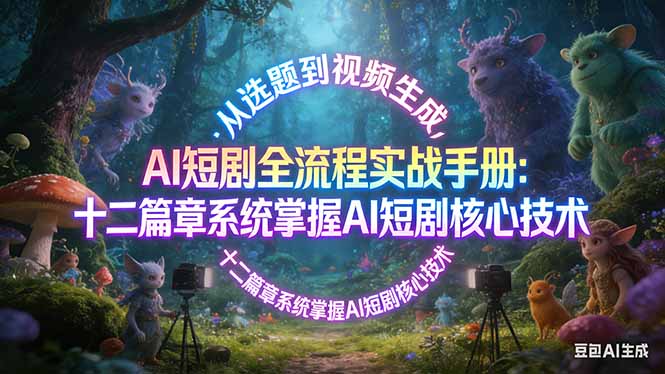 AI 短剧全流程实战手册：从选题到视频生成，十二篇章系统掌握 AI 短剧核心技术祝你网-副业赚钱-互联网创业-资源整合祝你网