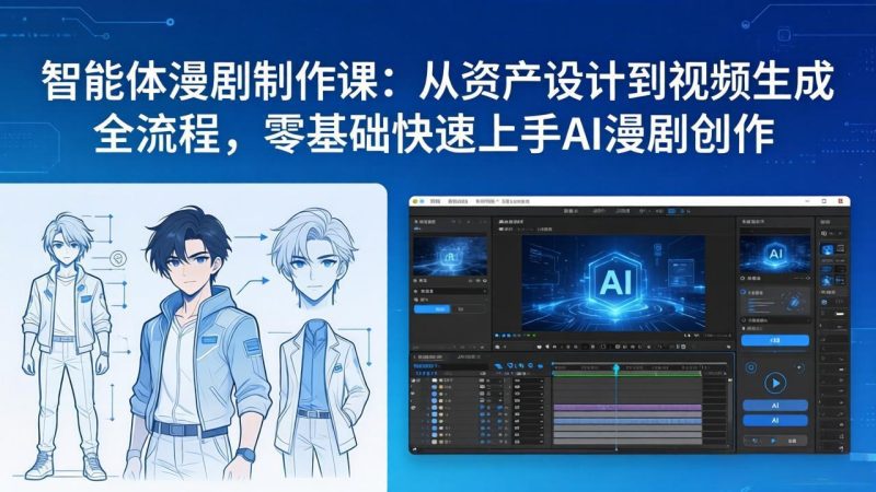 397f25bb586ebd0d71cb070455471a4c-800x450.jpeg 智能体漫剧制作课:从资产设计到视频生成全流程,零基础快速上手AI漫剧创作
