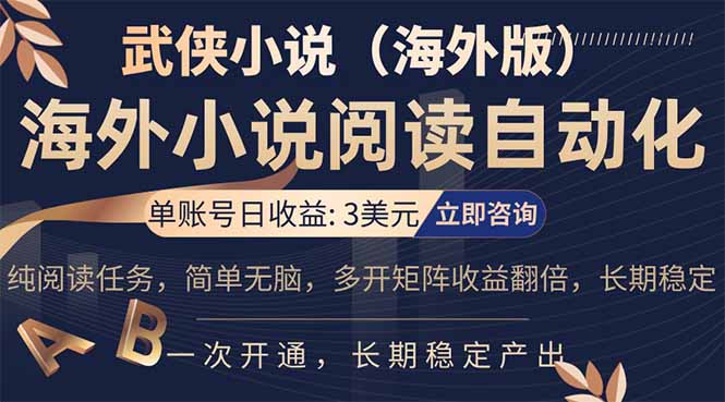 小说阅读挂机，单账号日收益3美元，单可多开裂变支持批量多开，单电脑日收益可达1000+祝你网-副业赚钱-互联网创业-资源整合祝你网