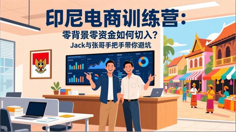印尼电商训练营：零背景零资金如何切入？Jack与张哥手把手带你避坑祝你网-副业赚钱-互联网创业-资源整合祝你网