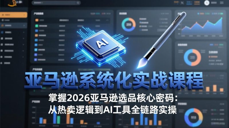 亚马逊系统化实战课-更新3月：2026最新选品方法论，从热卖原因分析到AI作图，提升选品成功率祝你网-副业赚钱-互联网创业-资源整合祝你网
