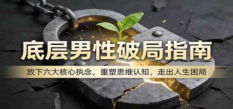 底层男性破局指南:放下六大核心执念,重塑思维认知,走出人生困局祝你网-副业赚钱-互联网创业-资源整合祝你网