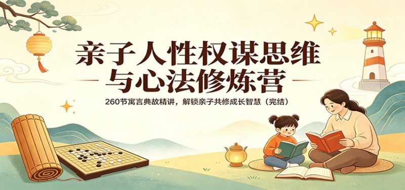 亲子人性权谋思维与心法修炼营：260节寓言典故精讲，解锁亲子共修成长智慧(完结)祝你网-副业赚钱-互联网创业-资源整合祝你网