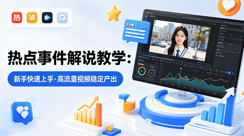 某大V的热点事件解说教学，新手也能快速上手，稳定产出高流量解说视频祝你网-副业赚钱-互联网创业-资源整合祝你网