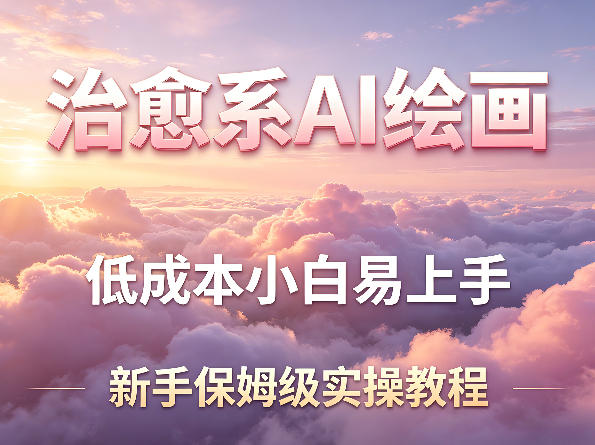 治愈系AI绘画提示词项目，低成本小白易上手，每天10分钟，新手保姆级实操教程祝你网-副业赚钱-互联网创业-资源整合祝你网