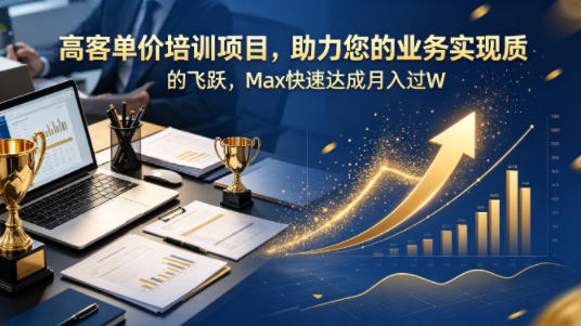 高客单价培训项目，助力您的业务实现质的飞跃，Max快速达成月入过W【原创双语字幕】高中-初中-小学-大学等各类学习资源祝你学霸