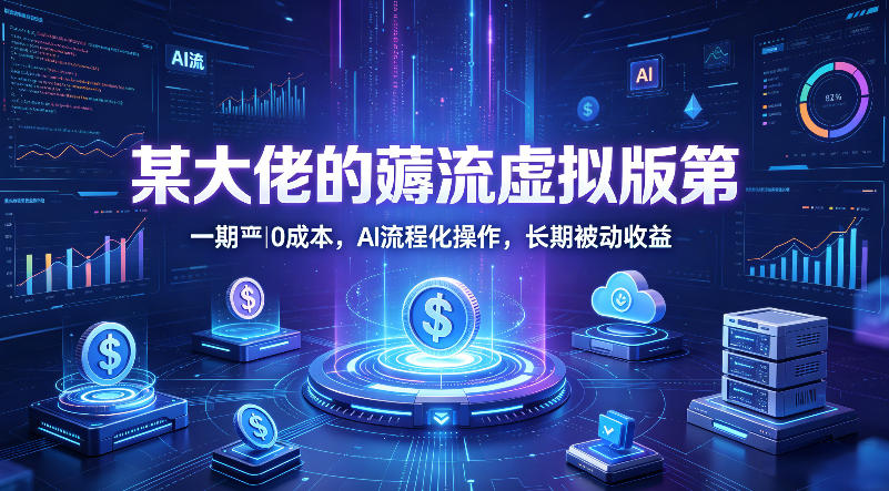 某大佬的薅流虚拟版第一期丨0成本，AI流程化操作，长期被动收益祝你网-副业赚钱-互联网创业-资源整合祝你网