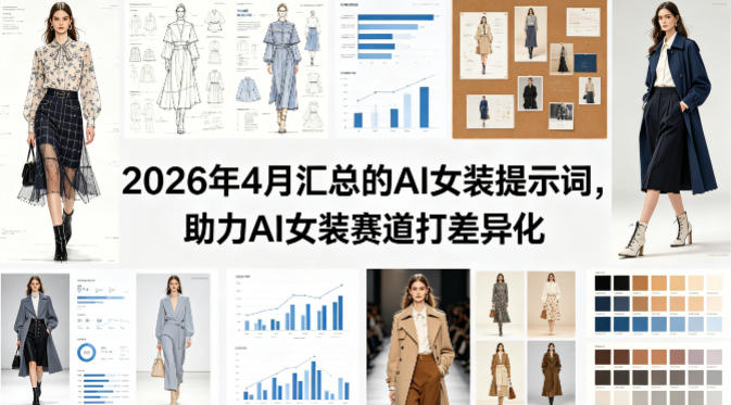 2026年4月汇总的AI女装提示词，助力AI女装赛道打差异化祝你网-副业赚钱-互联网创业-资源整合祝你网