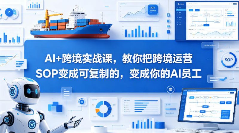 AI+跨境实战课，教你把跨境运营S0变成可复制的，变成你的AI员工高中-初中-小学-大学等各类学习资源祝你学霸
