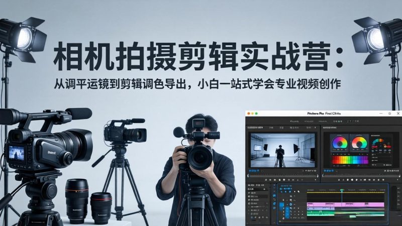 1c64bd53d50f591aad4358f1c894abe0-800x450.jpeg 相机拍摄剪辑实战营:从调平运镜到剪辑调色导出,小白一站式学会专业视频创作