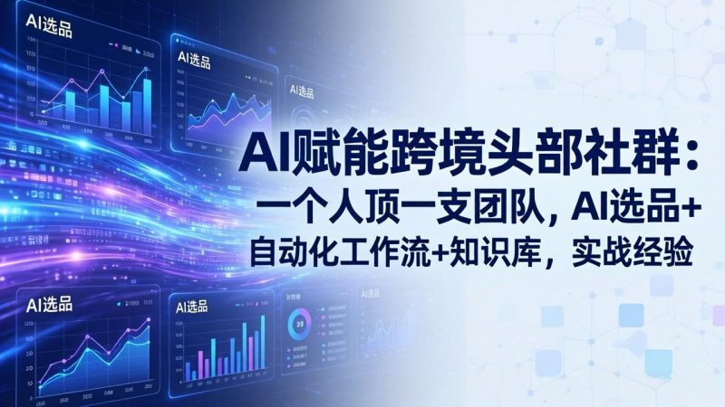 AI赋能跨境头部社群-更新4月23：一个人顶一支团队，AI选品+自动化工作流+知识库，实战经验祝你网-副业赚钱-互联网创业-资源整合祝你网