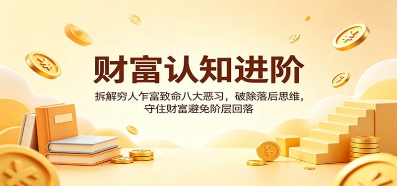 财富认知进阶：拆解穷人乍富致命八大恶习，破除落后思维，守住财富避免阶层回落高中-初中-小学-大学等各类学习资源祝你学霸