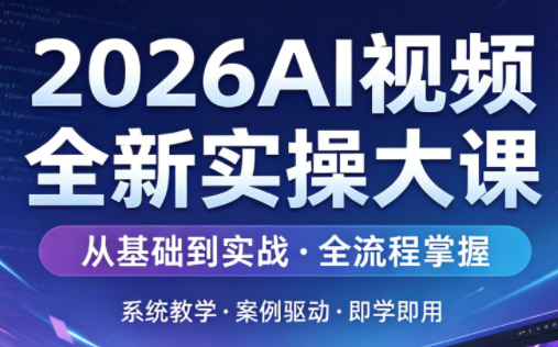 2026AI视频全新实操大课祝你网-副业赚钱-互联网创业-资源整合祝你网