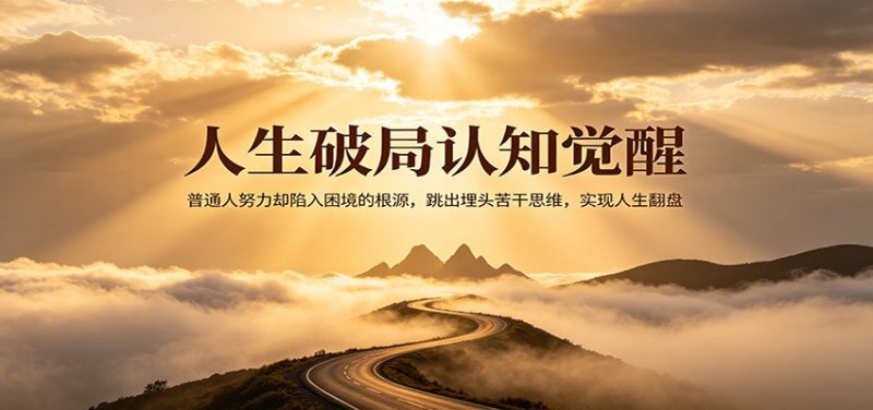 人生破局认知觉醒，普通人努力却陷入困境的根源，跳出埋头苦干思维，实现人生翻盘高中-初中-小学-大学等各类学习资源祝你学霸