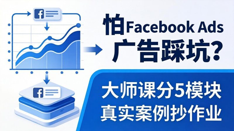 怕 Facebook Ads 广告踩坑？大师课分 5 模块教你做广告、搞扩量，还带真实案例抄作业！祝你网-副业赚钱-互联网创业-资源整合祝你网