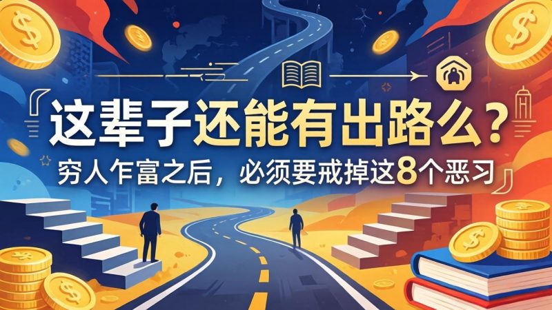 关于人生两篇付费文章【这辈子还能有出路么？】【穷人乍富之后，必须要戒掉这8个恶习】祝你网-副业赚钱-互联网创业-资源整合祝你网