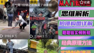 东方糖糖妹抖音短视频全套实战课思维+拍摄+剪辑+运营,从入门到精通祝你网-副业赚钱-互联网创业-资源整合祝你网