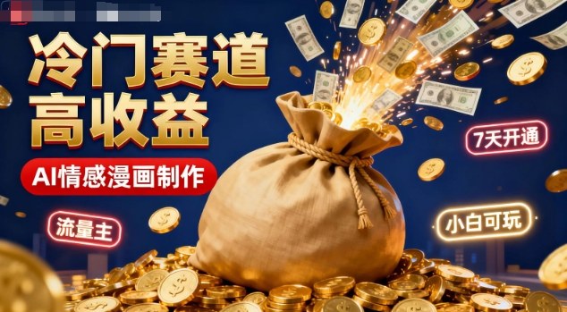公众号冷门赛道,用AI做情感漫画,7天开通流量主,操作简单,小白可玩祝你网-副业赚钱-互联网创业-资源整合祝你网