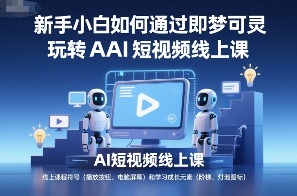 新手小白如何通过即梦可灵玩转AI短视频线上课祝你网-副业赚钱-互联网创业-资源整合祝你网